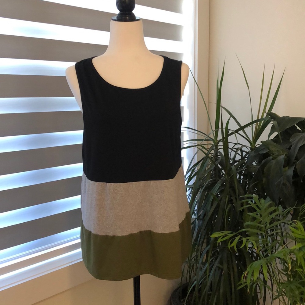 Curve Ladies Tank Top Size 1XL Super Soft Black-Grey-Army Green from Shein